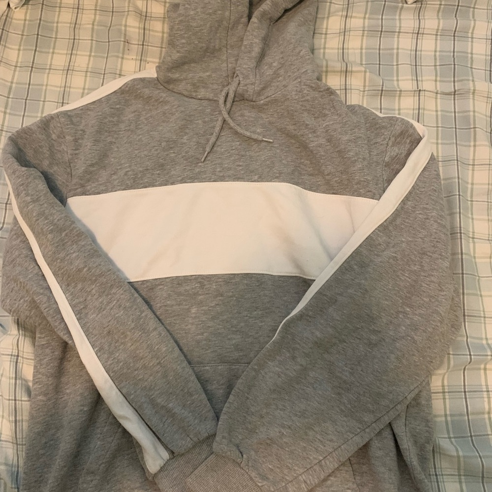 very cute and comfortable grey hoodie